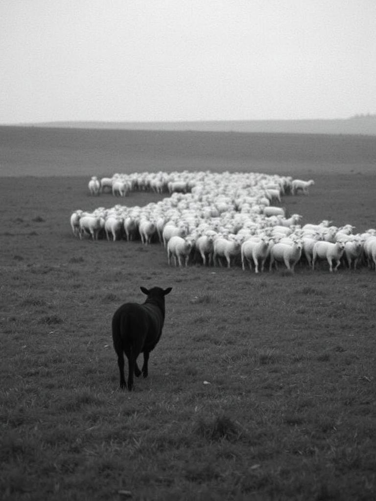 Fig. C — Walking away from the herd